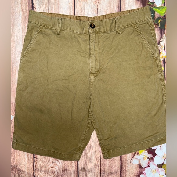 Faded Glory Men's Khaki Flat Front Shorts - Picture 1 of 3